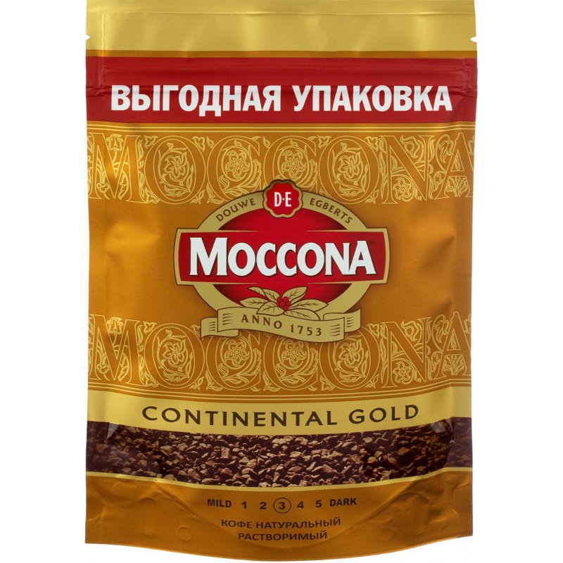 Кофе растворимый Moccona Continental Gold 75 г (пакет)
