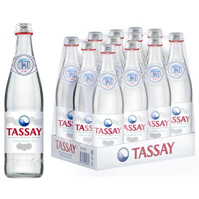Вода TASSAY негазированная стекло 0.5 12шт/уп