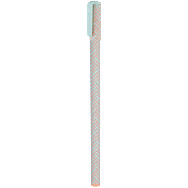 Ручка шариковая Greenwich Line «Pastel chevron» синяя, 0.7 мм, игольчатый стержень, софт-тач