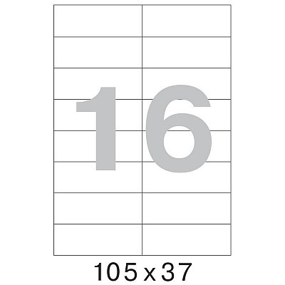 Этикетки самоклеящиеся Office Label белые 105×37 мм (16 штук на листе А4, 100 листов в упаковке)