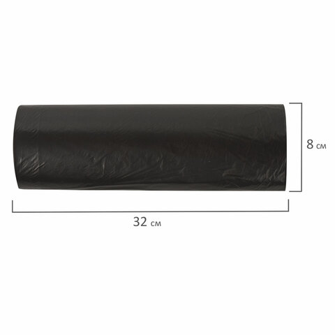 Мешки для мусора 240 л черные, в рулоне 10 шт., ПВД 30 мкм, 90×130 см, ЛЮБАША эконом