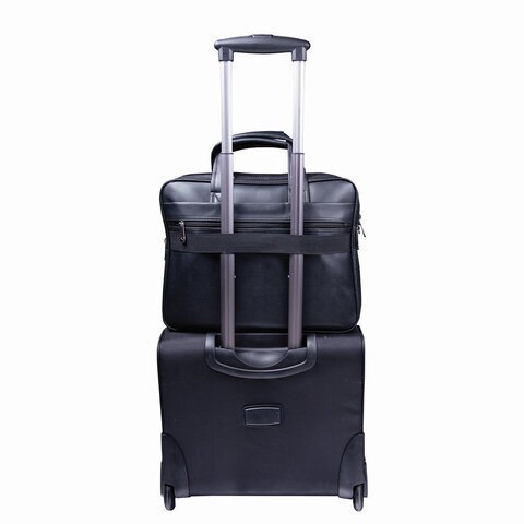 Сумка деловая BRAUBERG «Favorite», 32×41×12 см, отделение для планшета и ноутбука 15.6", кожзам, черная
