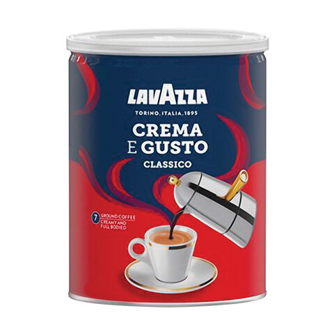 превью Кофе молотый LAVAZZA (Лавацца) «Crema e Gusto», натуральный, 250 г, жестяная банка