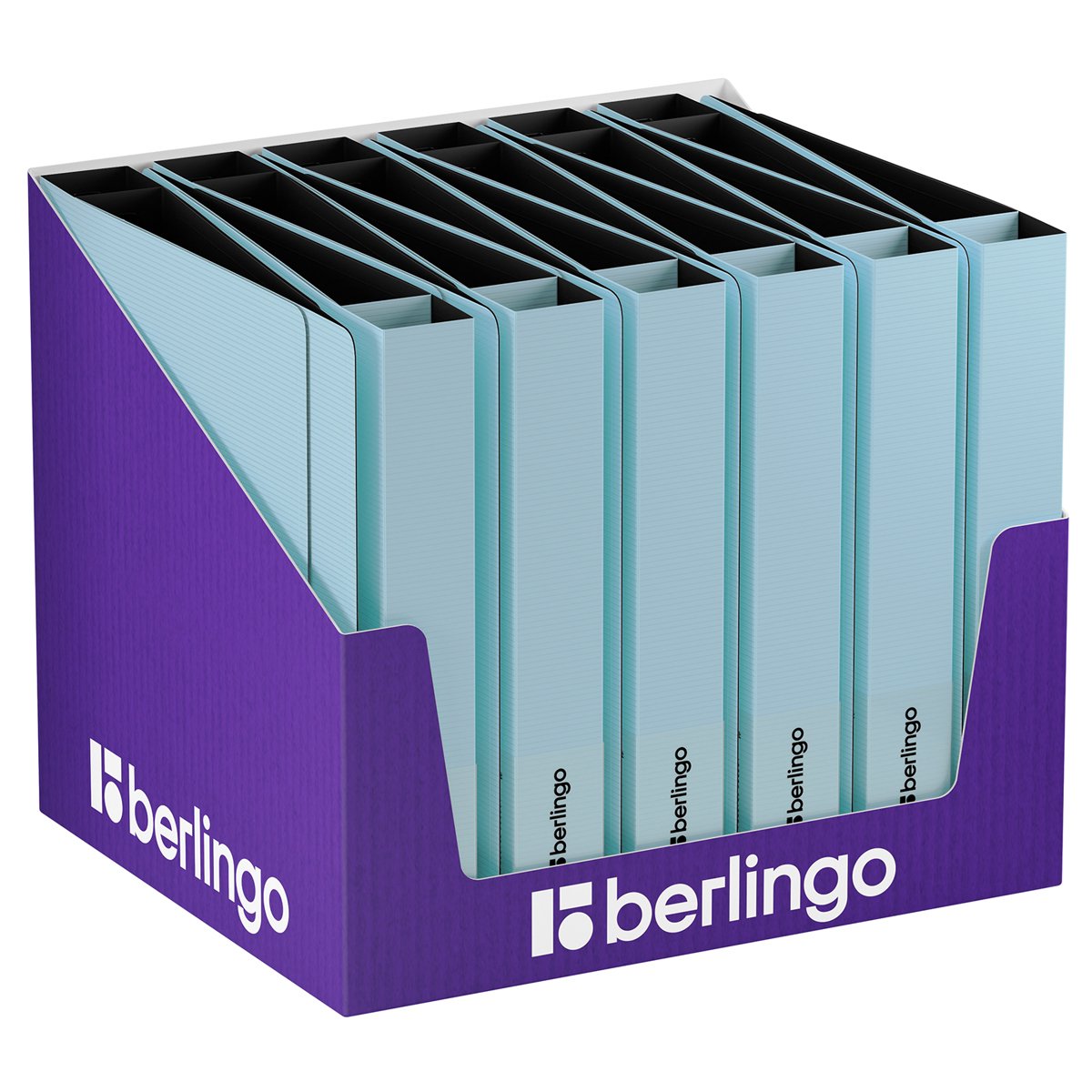 Папка на 4 кольцах Berlingo «Instinct» А5, 35мм, 700мкм, D-кольца, с внутр. карманом, аквамарин