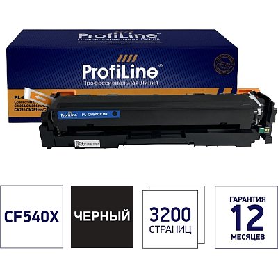 Картридж лазерный ProfiLine 203X CF540X чер. пов. емк. д/ HP CLJ Pro M254/280