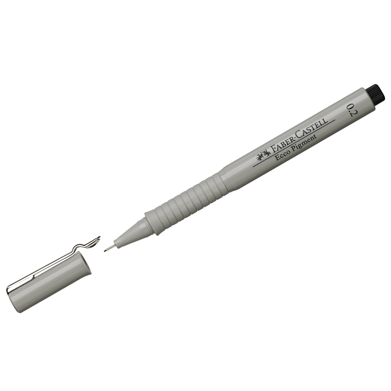 превью Ручка капиллярная Faber-Castell «Ecco Pigment» черная, 0.2мм