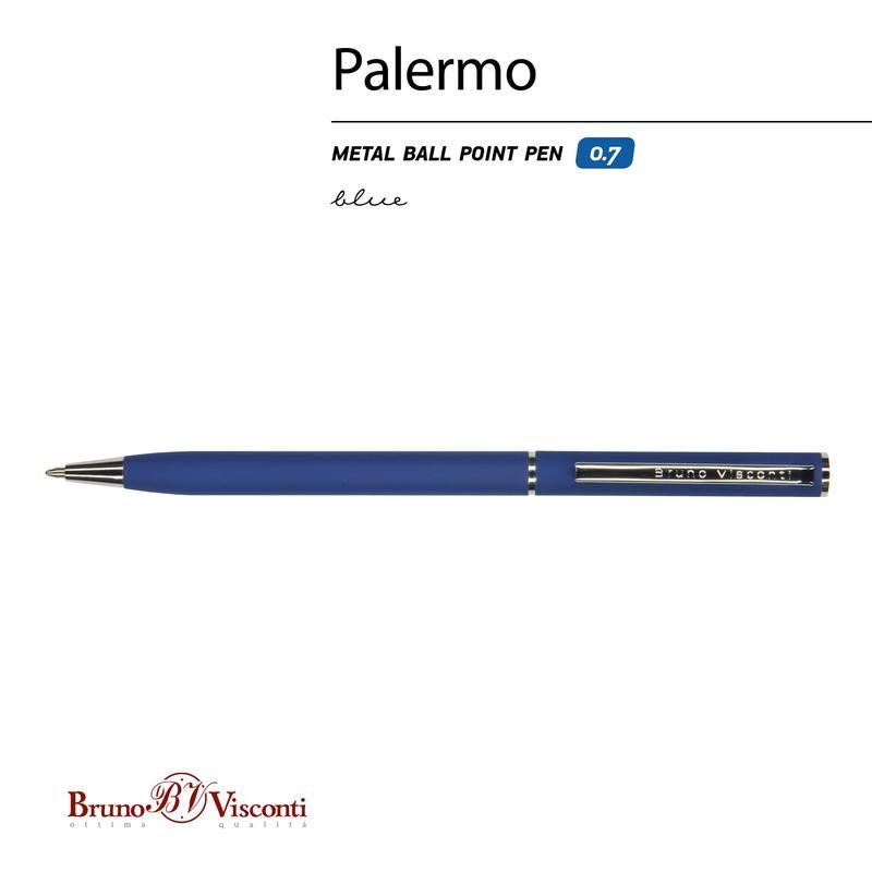 Ручка шариковая автоматическая Bruno Visconti Palermo цвет чернил синий цвет корпуса синий (толщина линии 0.5 мм)