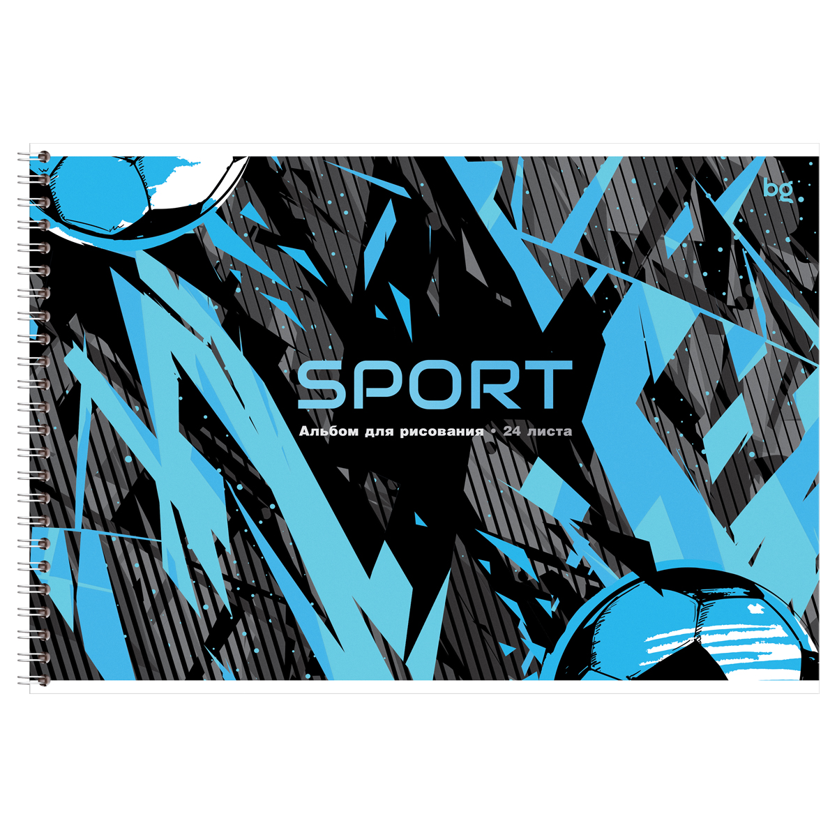 Альбом для рисования 24л., А4, на гребне BG «Sport»