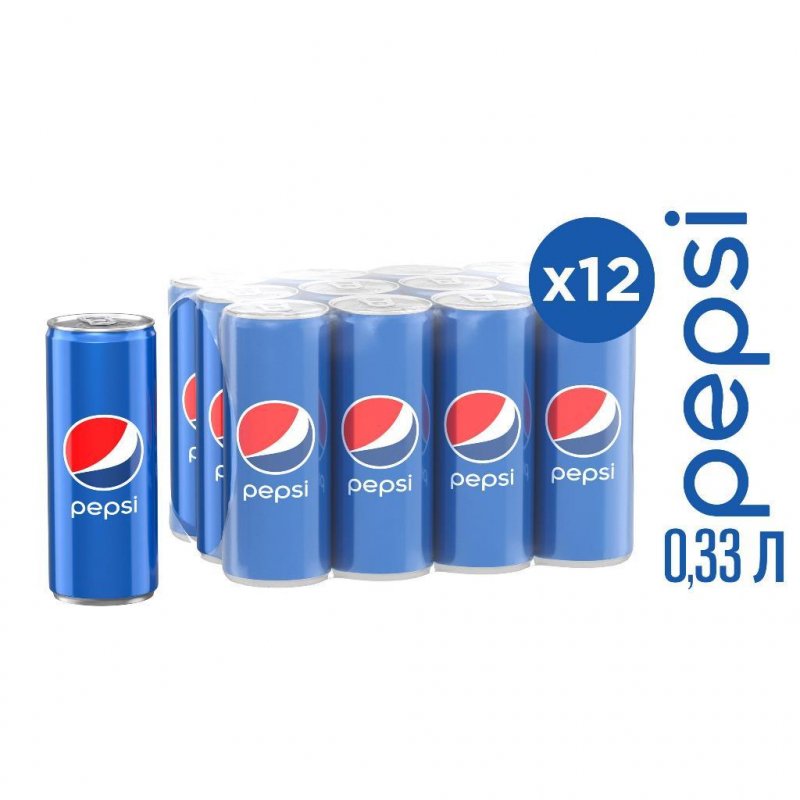 Напиток Pepsi газированный 0.33 л (12 штук в упаковке)