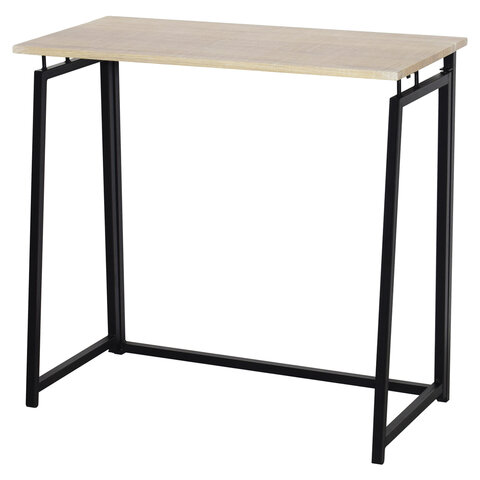 Стол на металлокаркасе BRABIX «LOFT CD-001», 800×440х740 мм, складной, цвет дуб натуральный