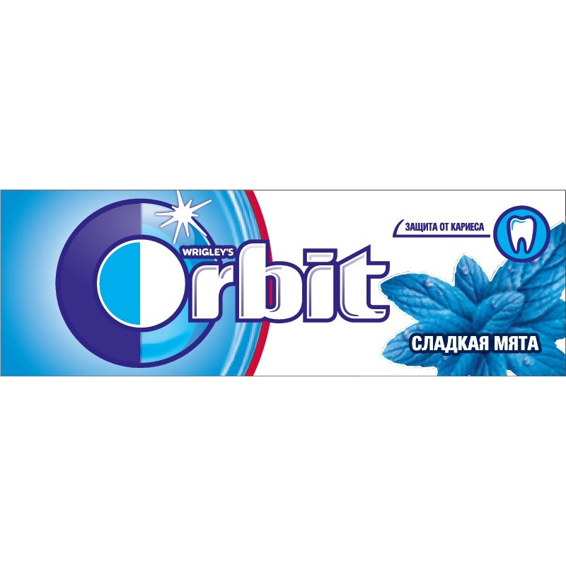 превью Жевательная резинка Orbit сладкая мята (10 штук в упаковке, 136 г)