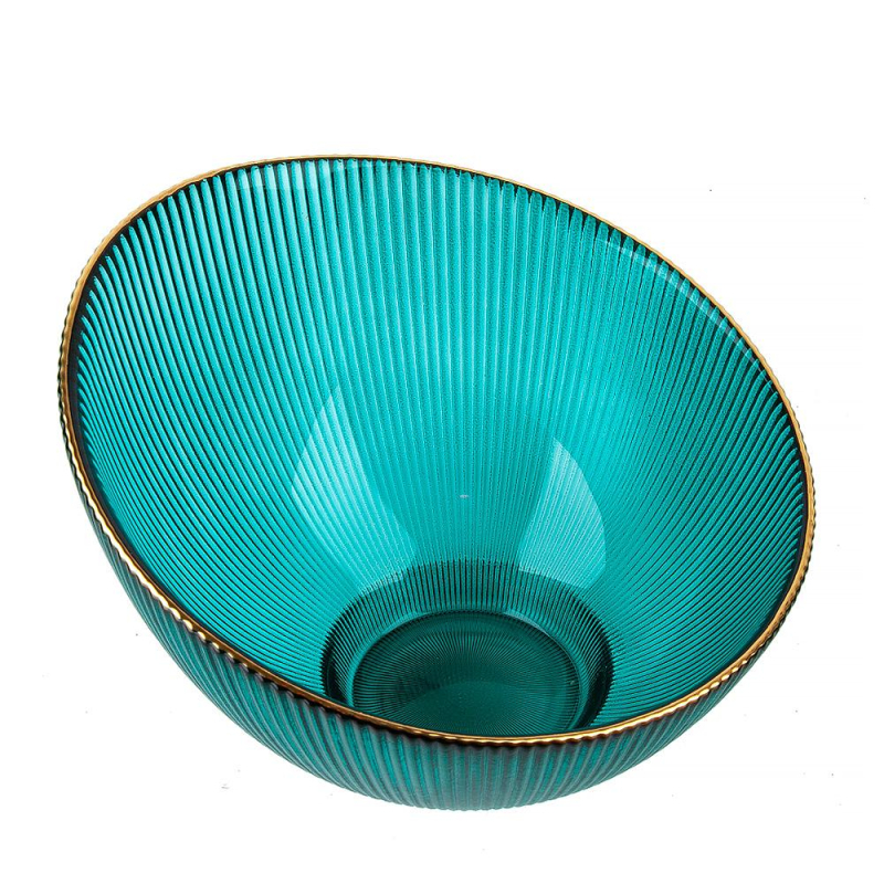 Салатник Frost stripe (зелен)d=17.2см h=12.5см v=650мл(стекло),9950317-4