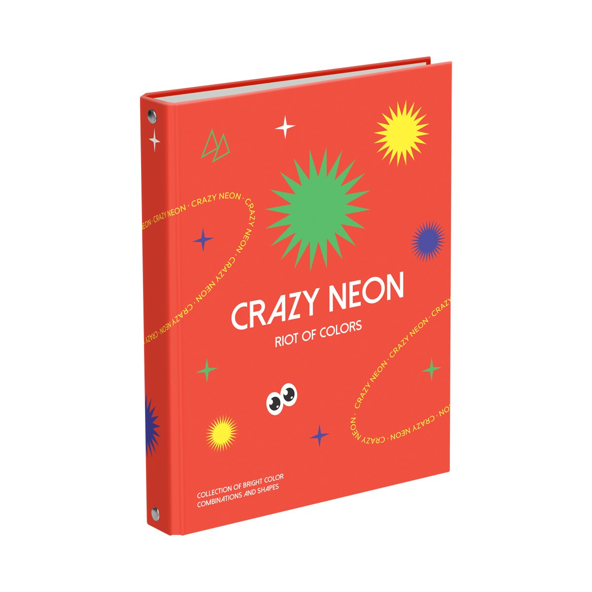 превью Тетрадь на кольцах А5, 200л., BG «Crazy neon», 4 цвет. блок, глянцевая ламинация