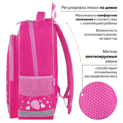 Рюкзак ПИФАГОР SCHOOL, 1 отделение, 3 кармана, «Panda time», 38×28×14 см