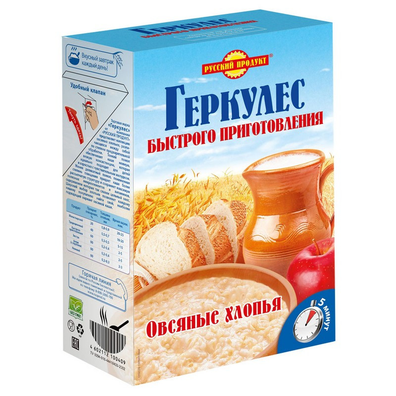 превью Каша Русский продукт Геркулес быстрого приготовления 420 г