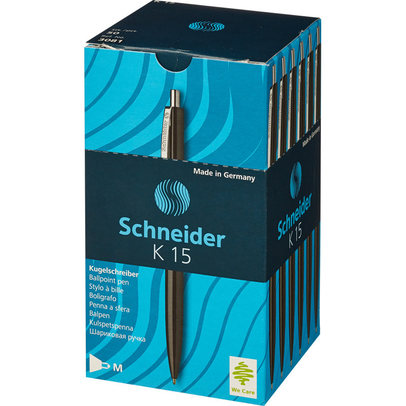 Ручка шариковая SCHNEIDER K15 корпус черный/стержень черный 0,5мм