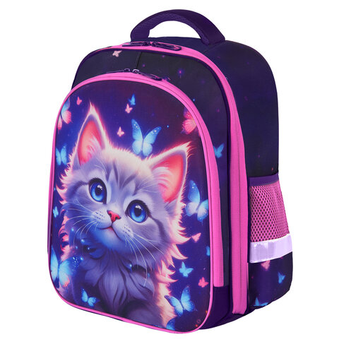 превью Ранец BRAUBERG KIDS STANDARD, 2 отделения, Curious cat, 36×28х14 см