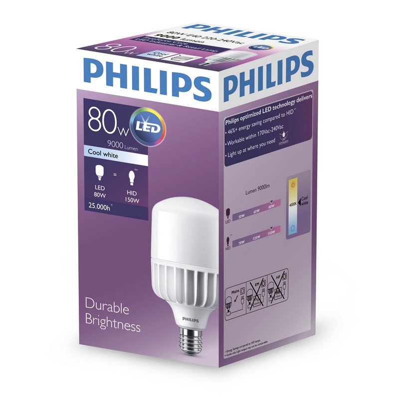 превью Лампа светодиодная Philips 80Вт E40 цилиндрическая 4000K нейтральный белый свет