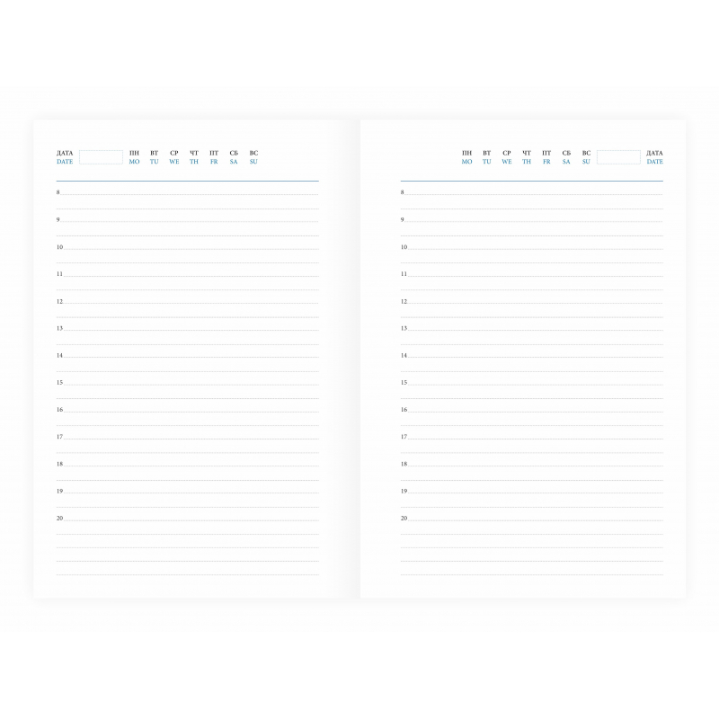 Ежедневник недатированный Attache Agenda искусственная кожа A5 352 страницы синий (148×218 мм)