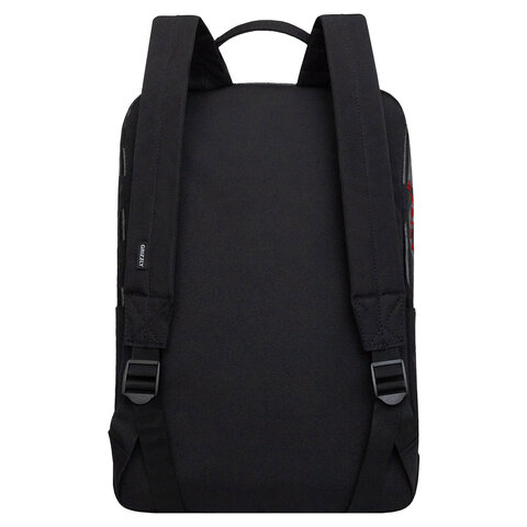 Рюкзак GRIZZLY, карман-антивор, «TOTAL BLACK», 42×28х12 см