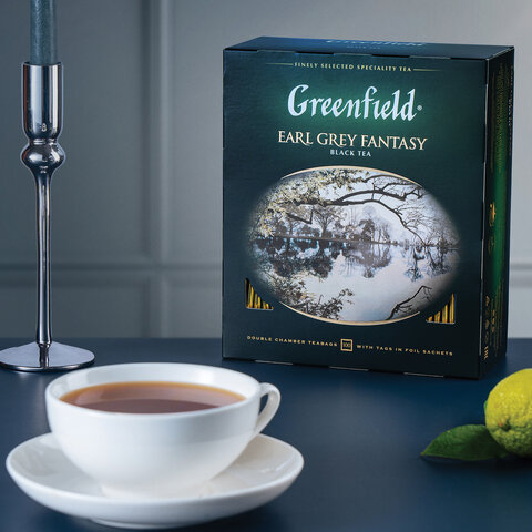 Чай Greenfield Earl Grey Fantasy черн.фольгир 100 пак/уп