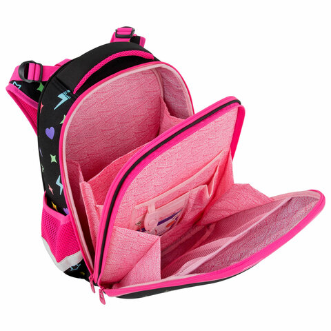 Ранец BRAUBERG PREMIUM, 2 отделения, с брелоком, «Headphones», велюровая нашивка, 38×29х16 см