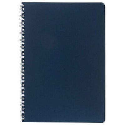 Тетрадь А4 96 л., HATBER, гребень, клетка, Soft-touch ламинация, SoloMatte «Сапфир», 092883