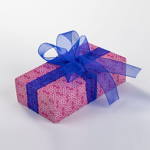 Лента органза ширина 25 мм, длина 30 м, синяя, BRAUBERG