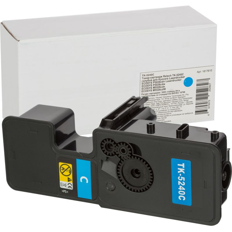 превью Тонер-картридж Retech TK-5240C гол. для Kyocera ECOSYS M5526
