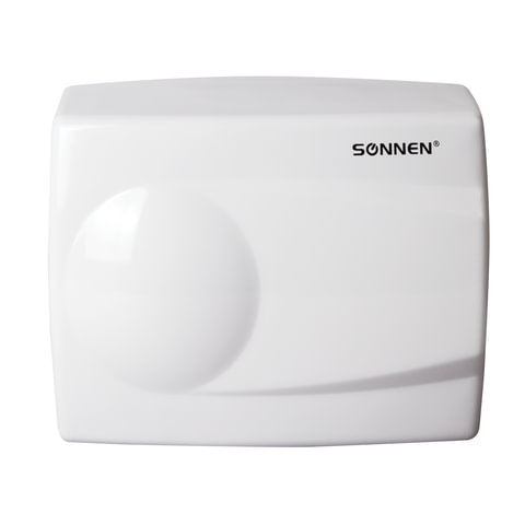 Сушилка для рук SONNEN HD-298, 1500 Вт, металлический корпус, антивандальная, белая
