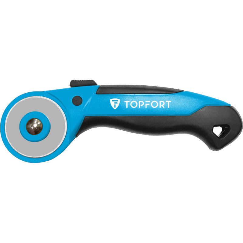 Нож раскройный TOPFORT роликовый, 45мм лезвие, ABS+TPR