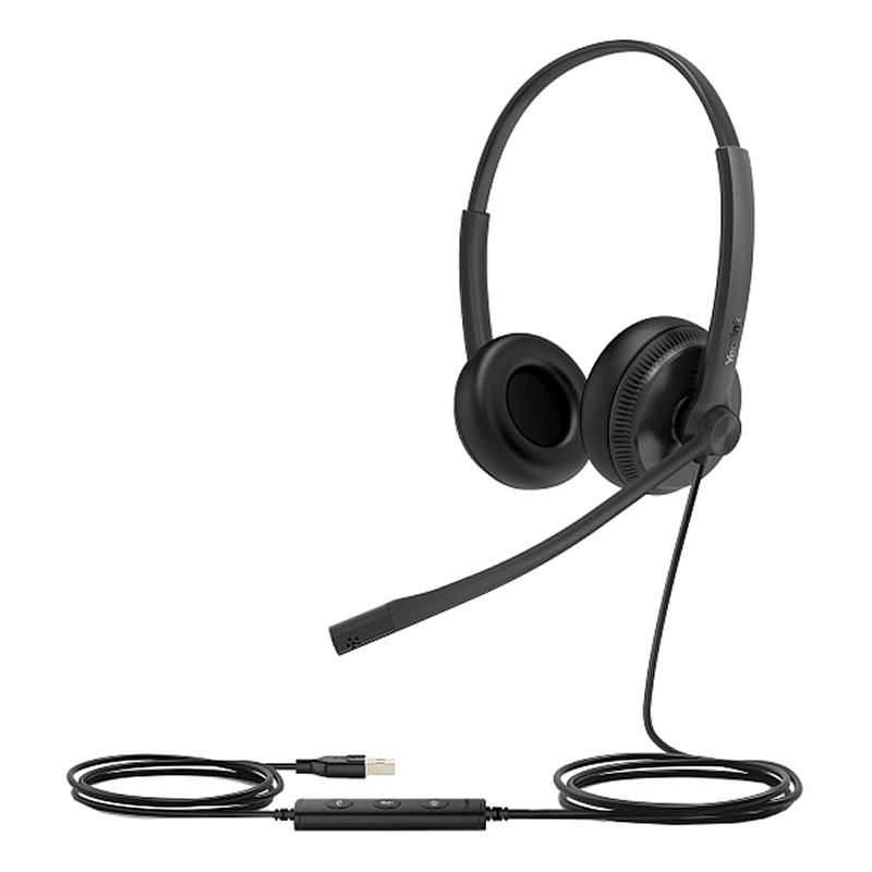 Гарнитура головная Yealink UH34 Dual UC Дуо, Проводная, HD звук, USB, шт