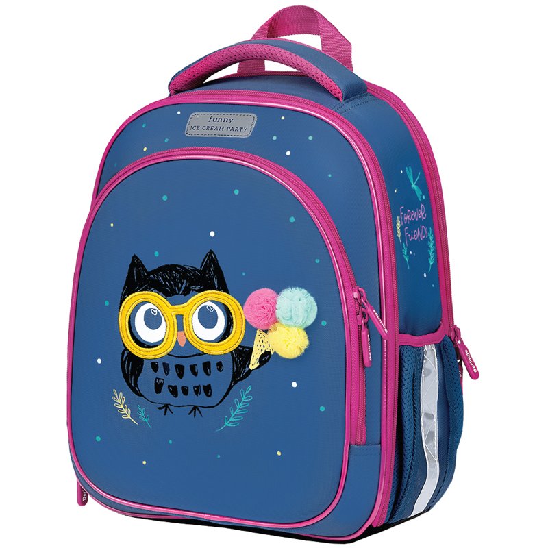 превью Ранец Berlingo Expert Light облегченный «Funny owl» 38×28×15см, 3 отделения, 2 кармана, анатомическая спинка