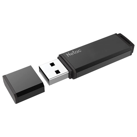 Флеш-диск 32 GB NETAC U351, USB 3.0, черный-30BK