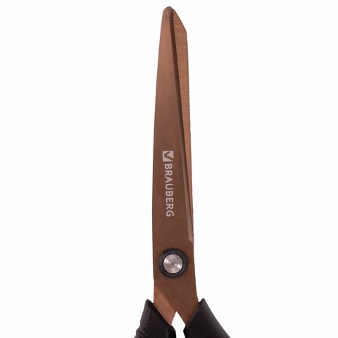Ножницы BRAUBERG «Heavy Duty», 210 мм, суперпрочные, титановое покрытие, 2-х сторонняя заточка, блистер