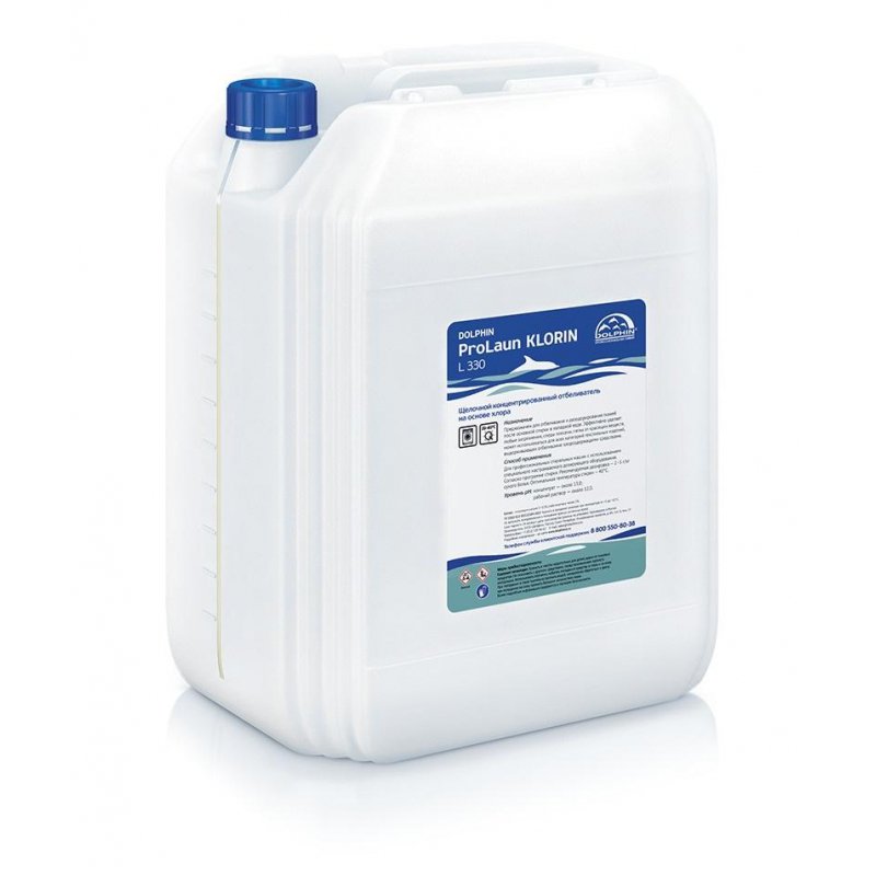 превью Отбеливатель низкотемпературный кислородный Dolfin ProLaun Klorin 20 л (концентрат)