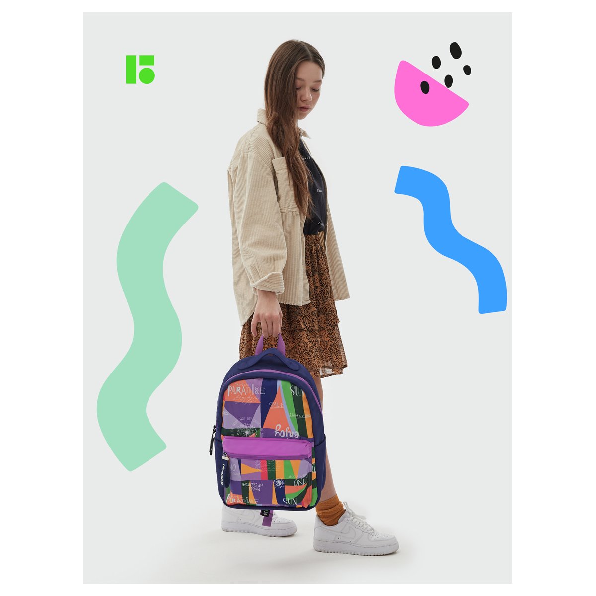 Рюкзак Berlingo «Jumble» 41×28×16 см, 1 отделение, 3 кармана, уплотненная спинка