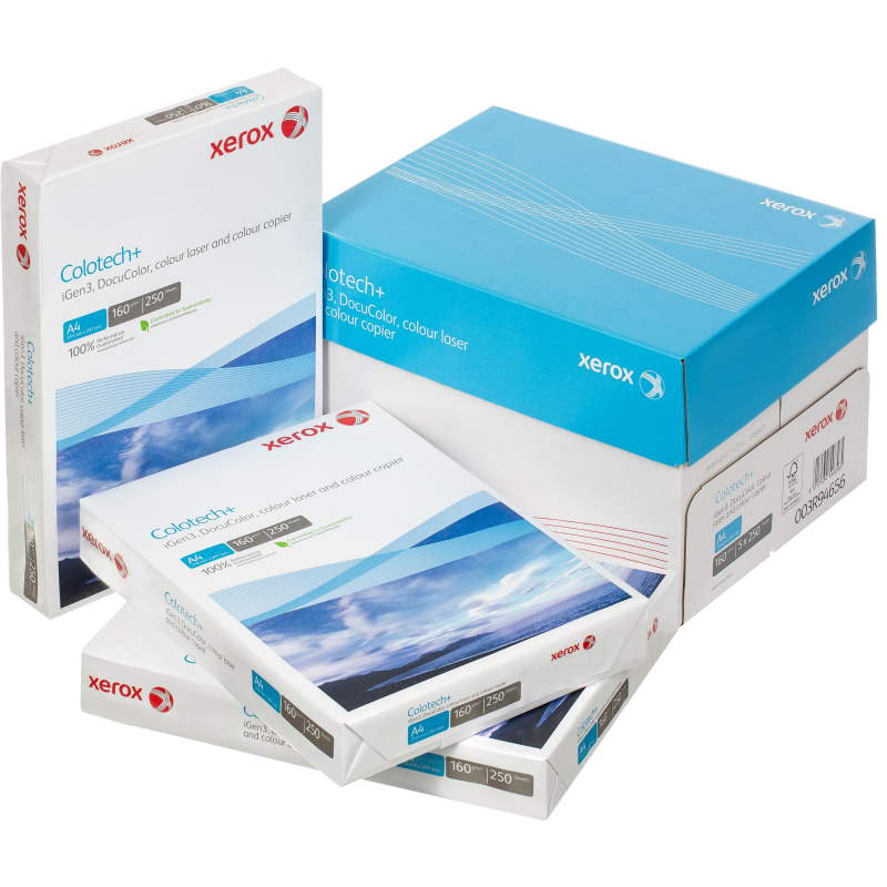 Бумага для цв. лазер. печ. Xerox Colotech + ( A4, 160 г/кв. м, 250)