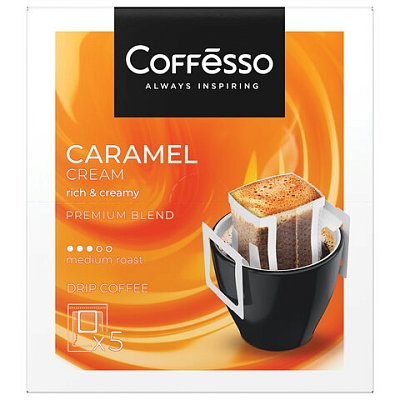 Кофе в дрип-пакетах COFFESSO «Caramel Cream» 5 порций по 10 г