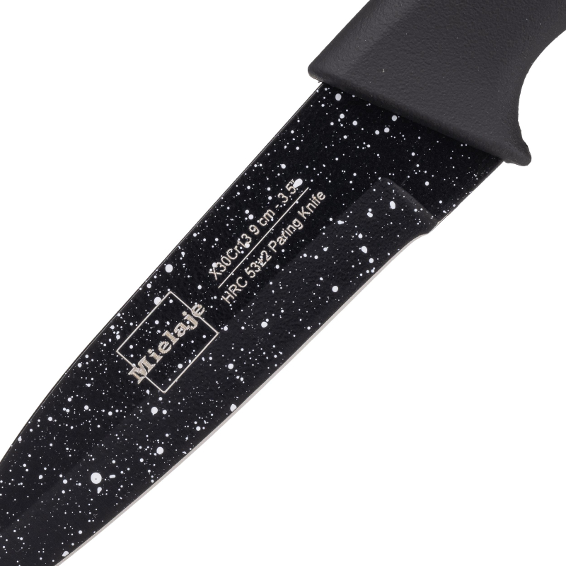 Нож для чистки овощей Santoku 9 см. рукоять Soft Touch, Mielaje