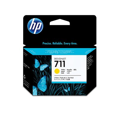 Картридж струйный HP 711 CZ136A жел. для DgnJ T120/520 (3шт)