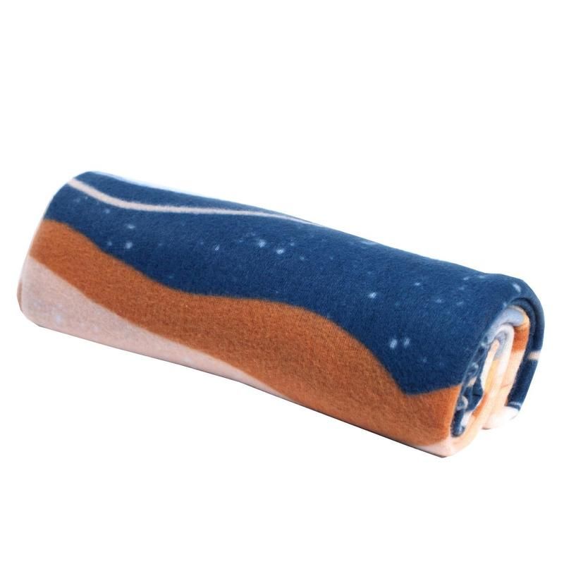 Плед Luscan Орнамент Морские волны флис 130×150 см разноцветный