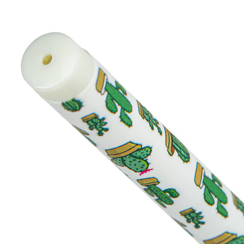 Ручка шариковая BRAUBERG SOFT TOUCH STICK «CACTUS», СИНЯЯ, мягкое покрытие, узел 0.7 мм