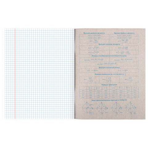 Тетрадь предметная «УЧЕНЬЕ СВЕТ» 48 л., обложка картон, АЛГЕБРА, клетка, подсказ, BRAUBERG ЭКО, 403526