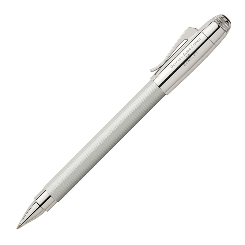 превью Ручка-роллер Graf von Faber-Castell «Bentley White Satin» черная, подар. уп. 