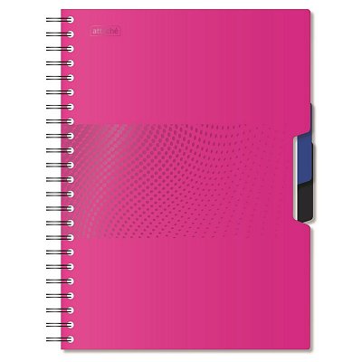 Бизнес-тетрадь Attache Digital A4 140 листов розовый в клетку на спирали (225×300 мм)