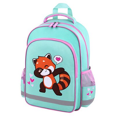 Рюкзак ПИФАГОР SCHOOL, 1 отделение, 3 кармана, «Red panda», 38×28×14 см
