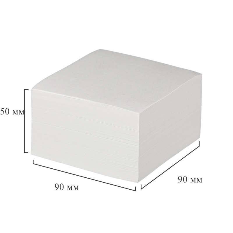 Блок для записей Attache 90×90×50 мм белый (плотность 65 г/кв. м) арт ...