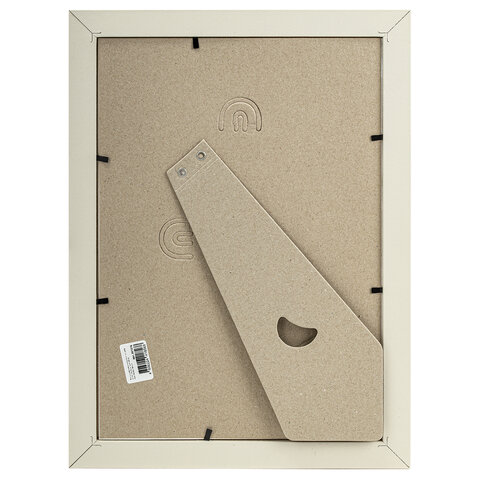 Рамка 21×30 см с паспарту 13×18 см, небьющаяся, аналог IKEA, багет 26 мм, МДФ, BRAUBERG «Zool», цвет слоновая кость