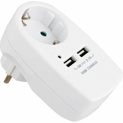 Переходник для розеток с USB портом СТАРТ С/А SA 1-ZD-2USB 10/60